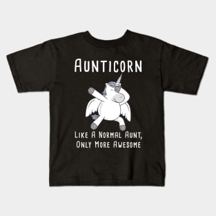 Aunticorn Like A Normal Aunt, Only More Awesome T-shirt For Aunti Unicorn Kids T-Shirt